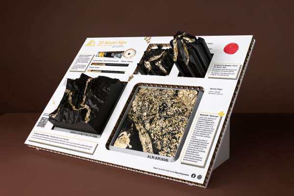 Set Val Serenaia Alpi Apuane 3D Nero e foglia oro - Edizione Limitata